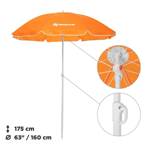 Зонт пляжный Nisus N-160 160 см фото 3